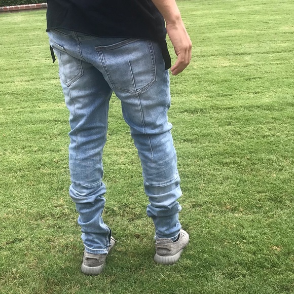 “m n m l” stretch denim jeans - Picture 2 of 4